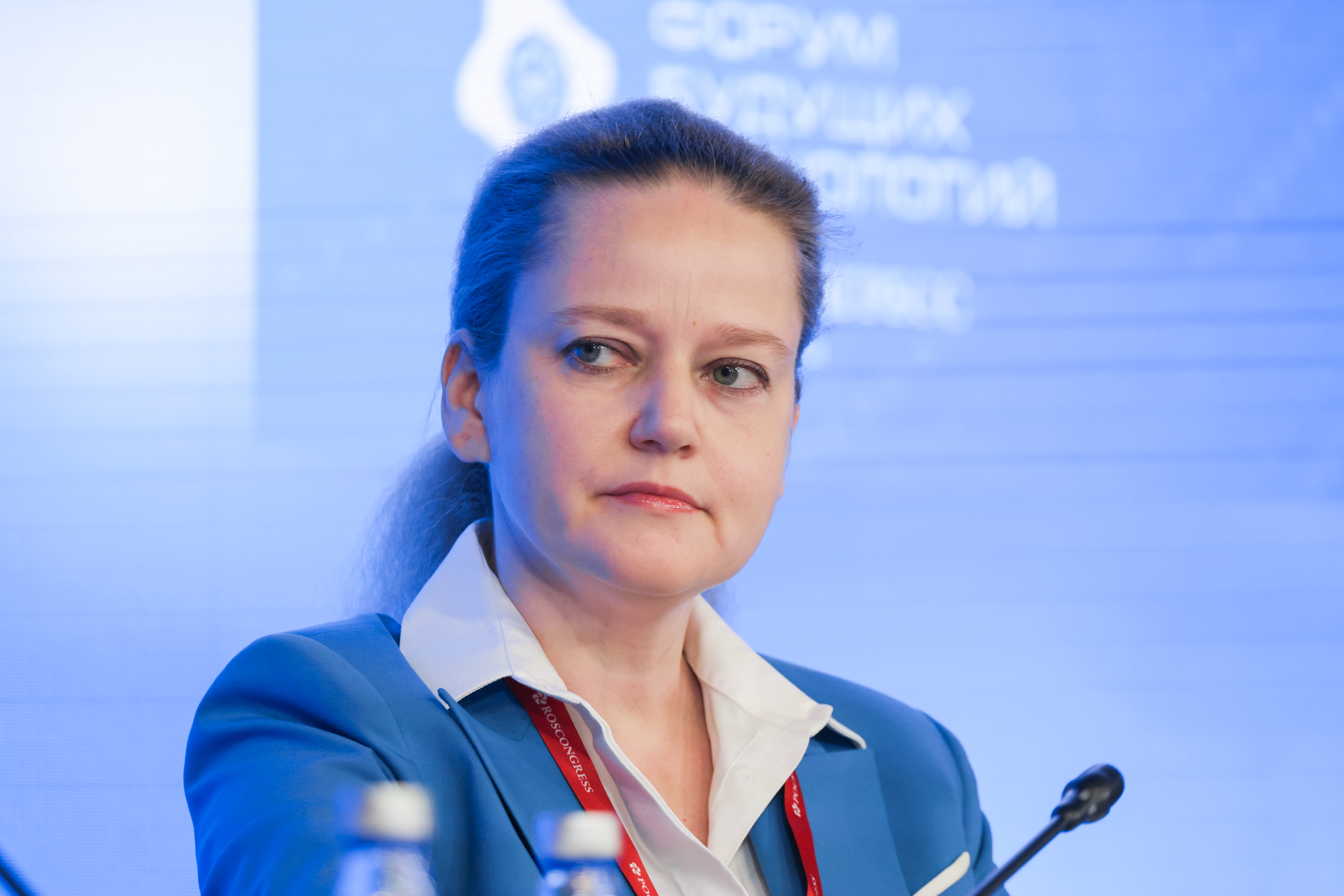 Марина Андрианова, руководитель проектного офиса координации и обеспечения деятельности научно-технологического развития госкорпорации «Росатом». Источник: Анатолий Стребелев / фотобанк Росконгресса