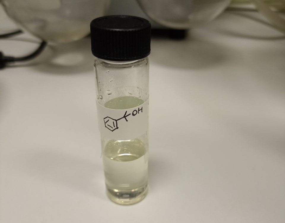 Полученный α-кумиловый спирт. Источник: Елена Редина